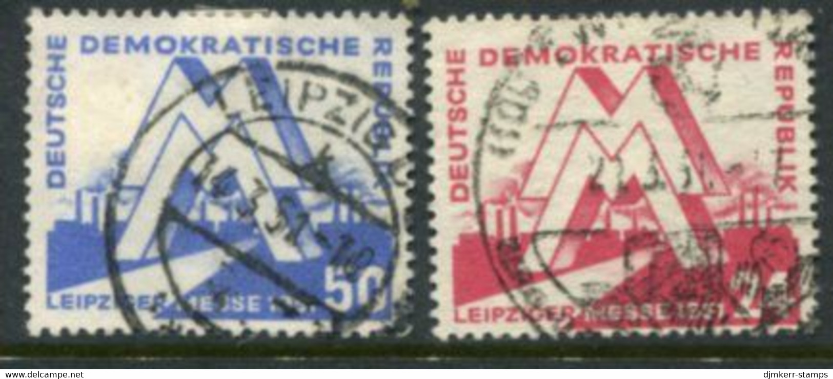 DDR / E. GERMANY 1951 Leipzig Spring Fair MNH / **.  Michel  282-83 - Gebraucht