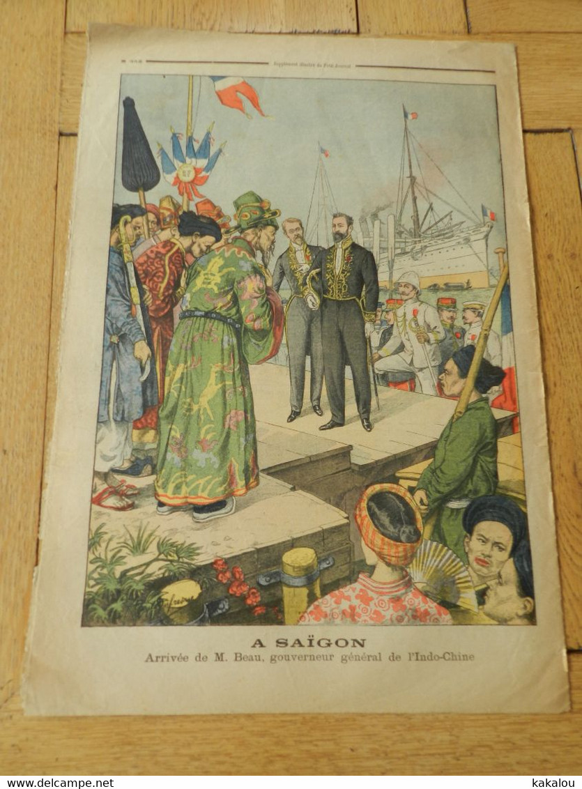 Le Petit Journal 1902 Le Président Kruger A Menton /a Saigon Gouverneur De L'indo-chine - 1900-1949