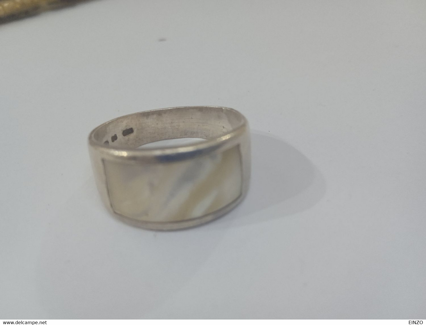 BAGUE EN ARGENT GRAVé 9.25 AVEC UNE PIERRE PRESCIEUSE NAGRA - Ringe