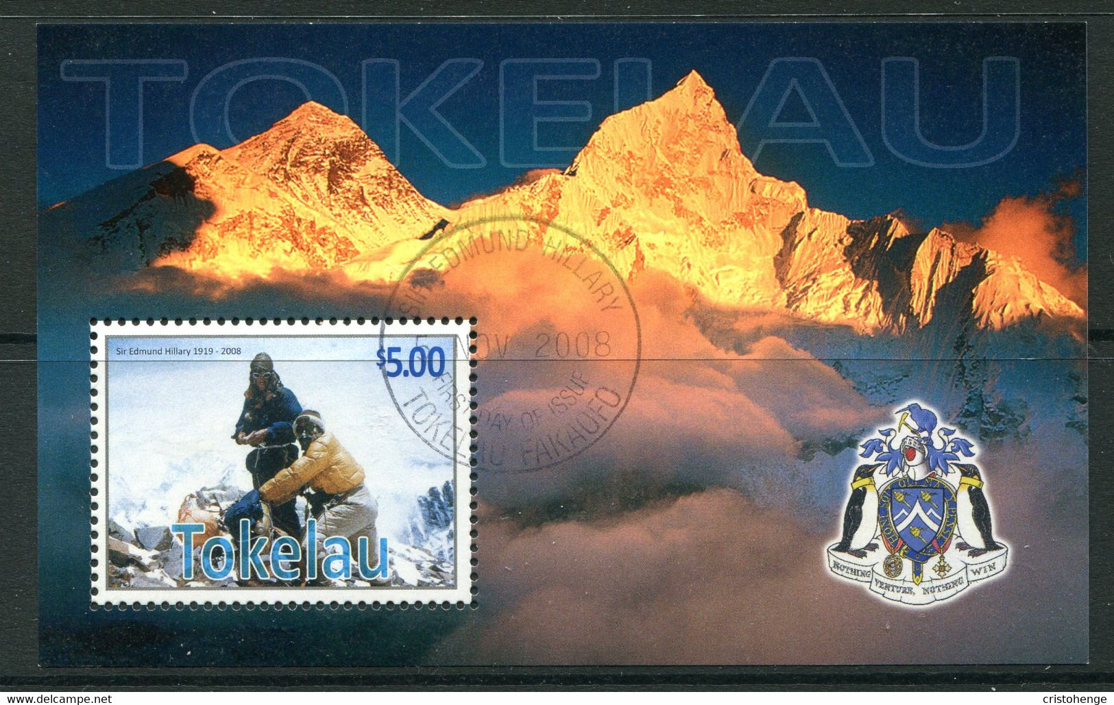 Tokelau 2008 Sir Edmund Hillary Commemoration MS Used (SG MS401) - Tokelau