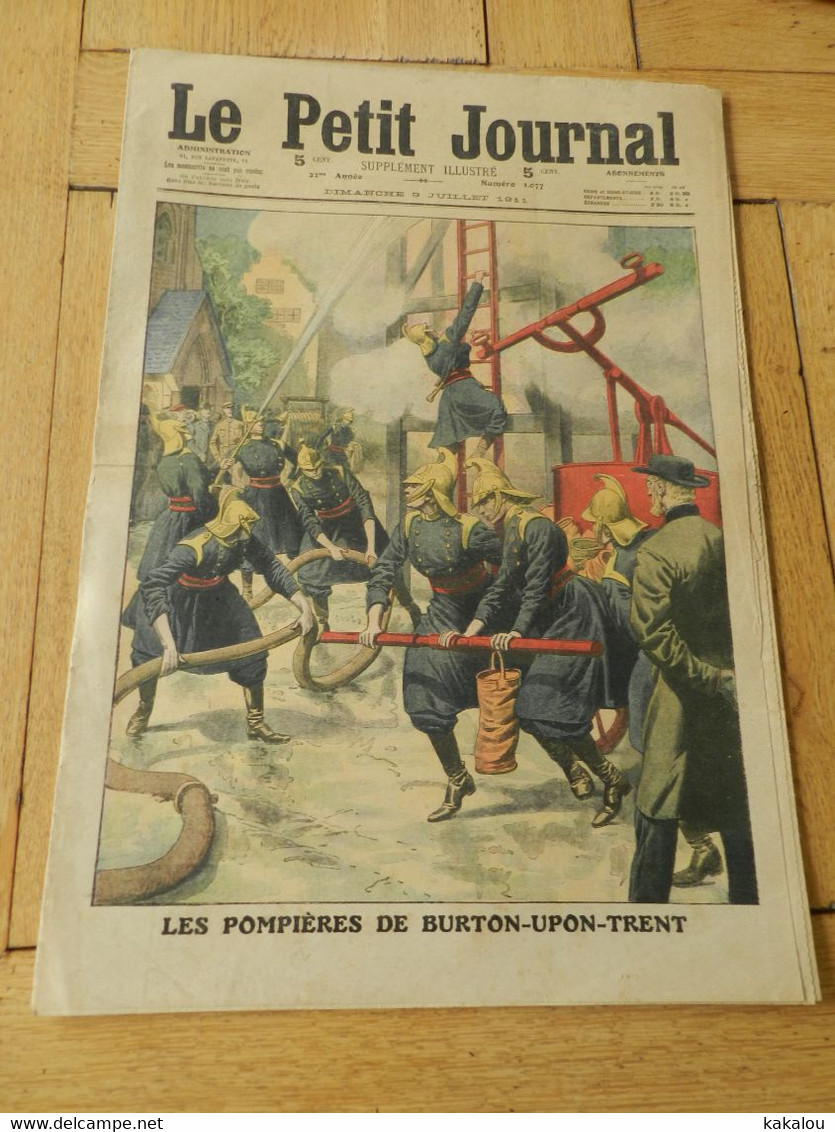 Le Petit Journal 1911 Les Pompières De Burton Upon Trent /les Comédiens En Voyage - 1900-1949