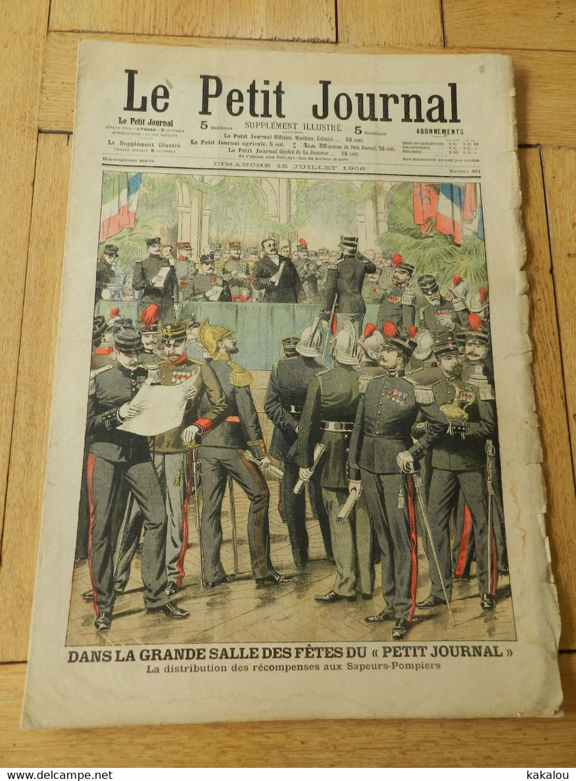 Le Petit Journal 1906 Sapeurs Pompiers /incendie Bordeaux - 1900-1949