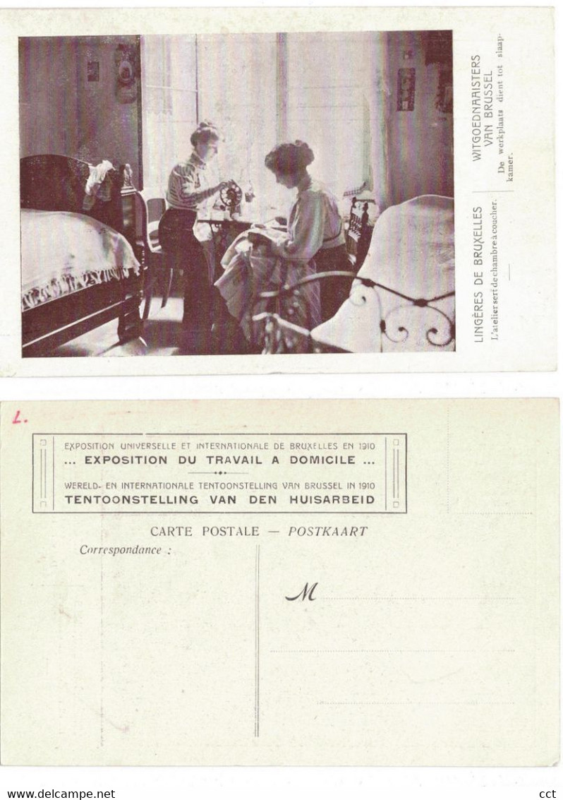 Bruxelles  Brussel Lingères Witgoednaaisters Exposition Du Travail A Domicile   METIER - Artigianato