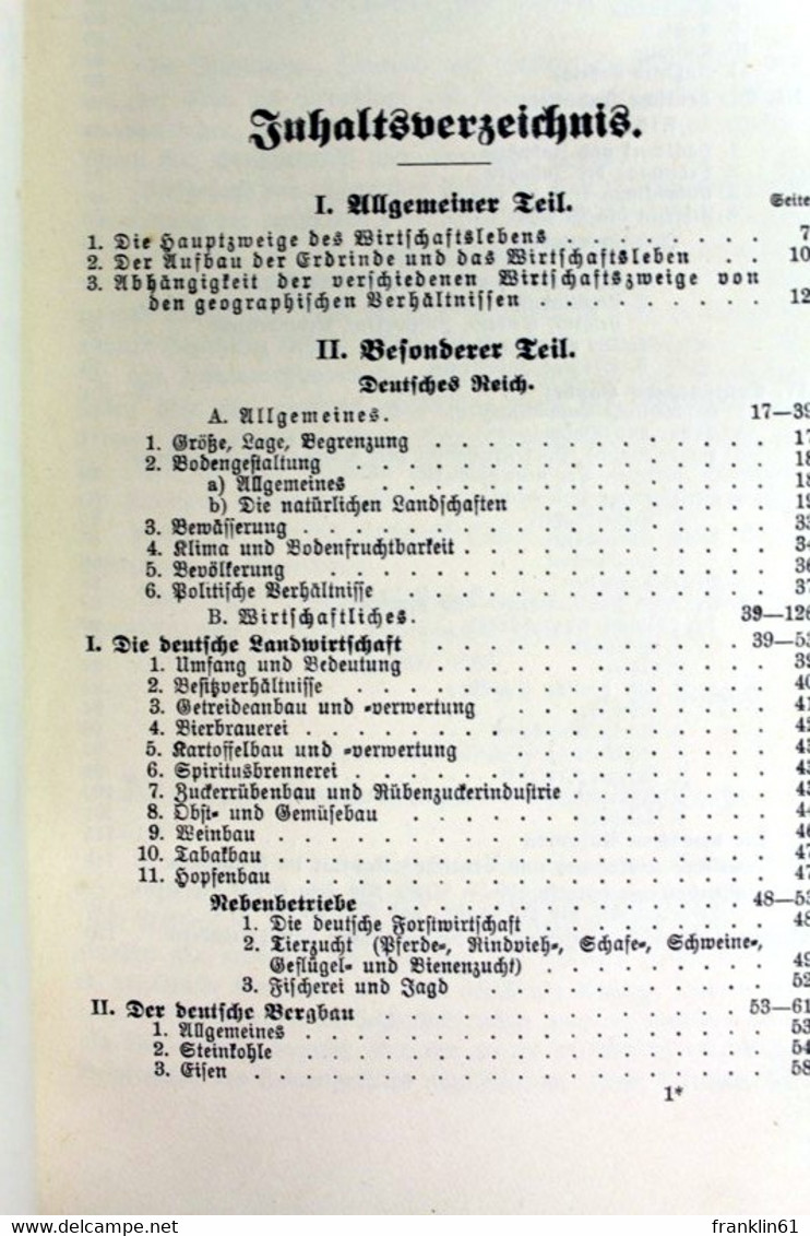 Kleine Wirtschafts-, Handels- Und Verkehrs-Geographie In Verbindung Mit Wirtschaftskunde. - Livres Scolaires