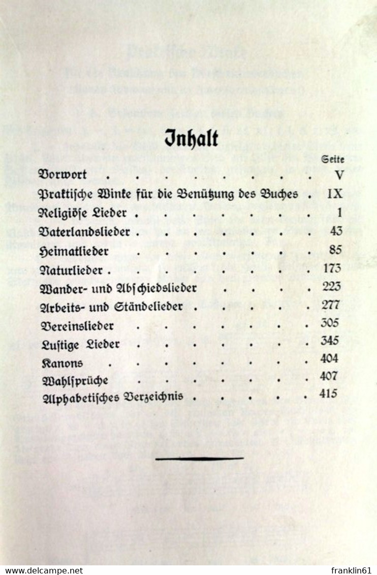 Burschen-Liederbuch - Music