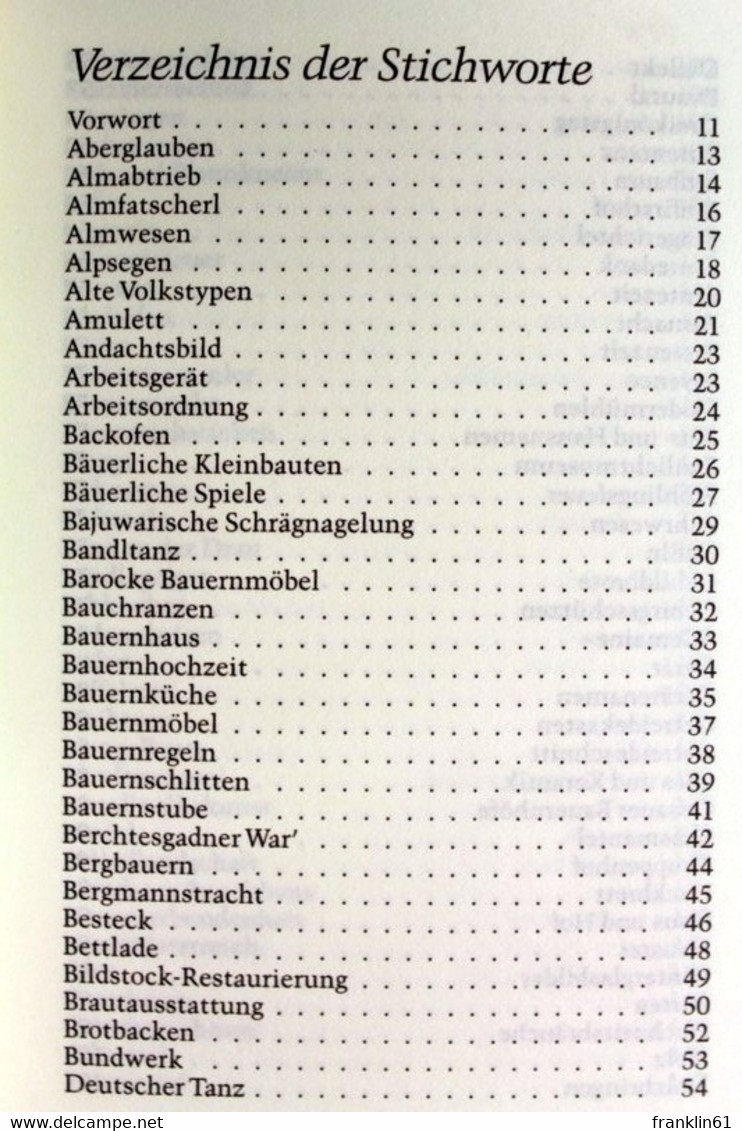 ABC Alpenländischer Volkskultur. - Lexiques