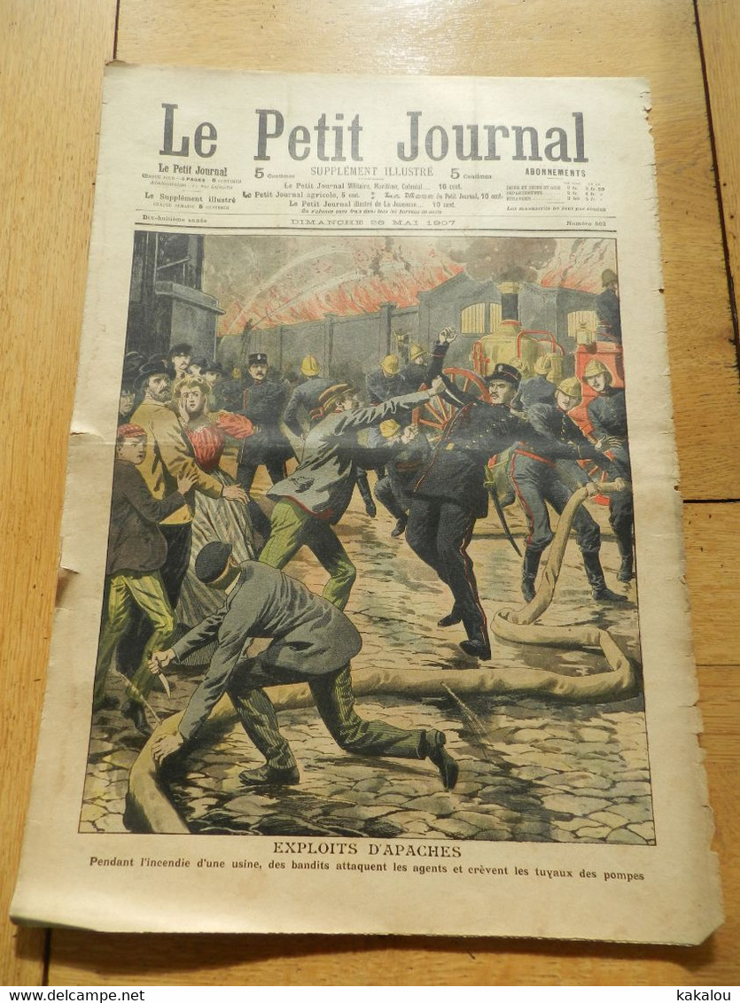 Le Petit Journal 1907 Les Apaches Pompiers /pelote Basque - 1900-1949