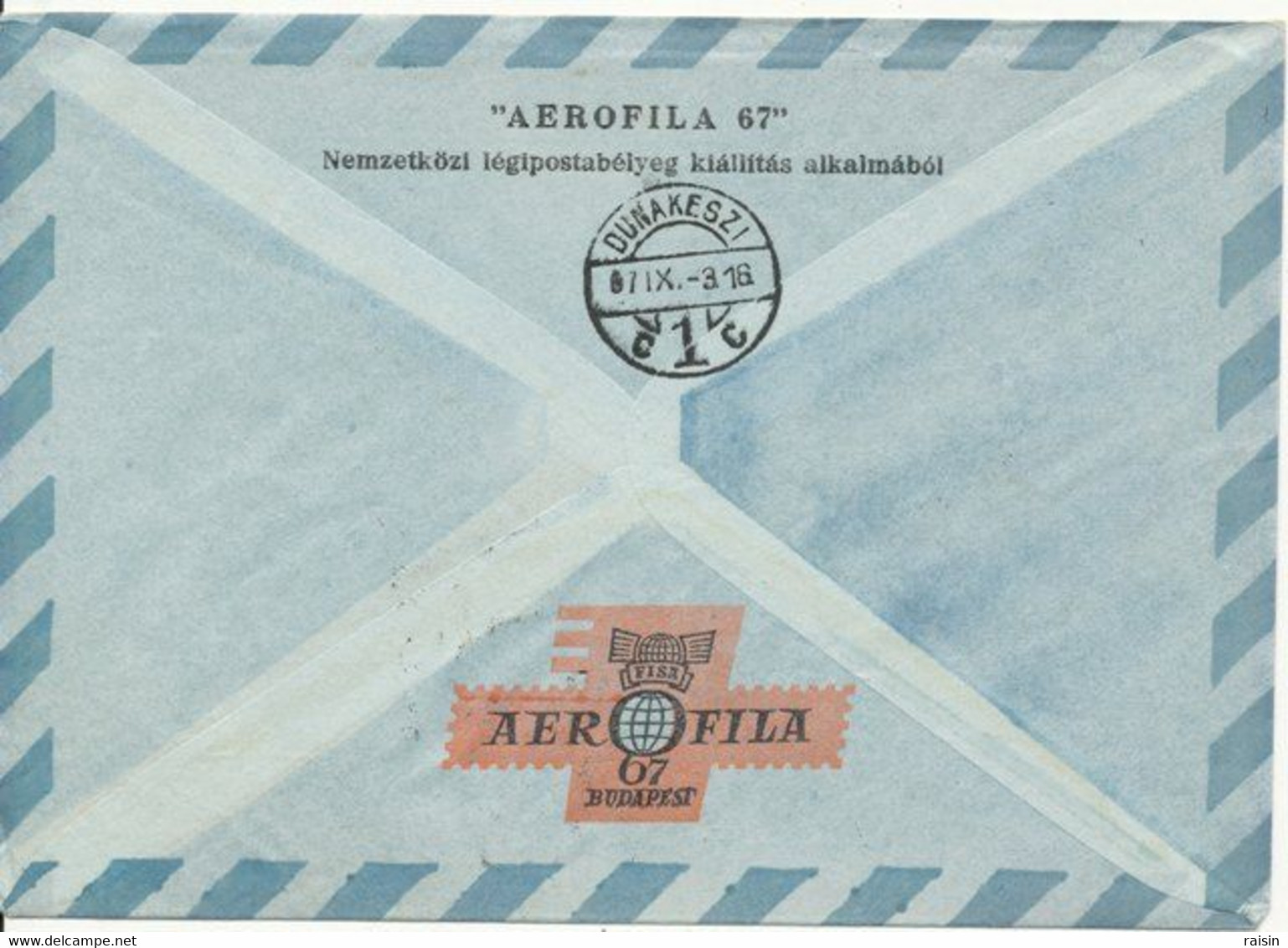 Hongrie 1967 "AEROFILA 67" Lettre Ayant Circulé Par Ballon N° 9787 TBE - Lettres & Documents
