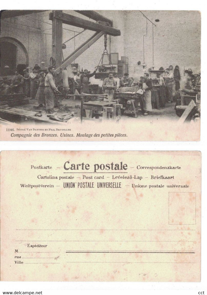 Bruxelles  Compagnie Des Bronzes  Usines   Moulage Des Petites Pièces   Edit D.V.D. 11946 - Old Professions