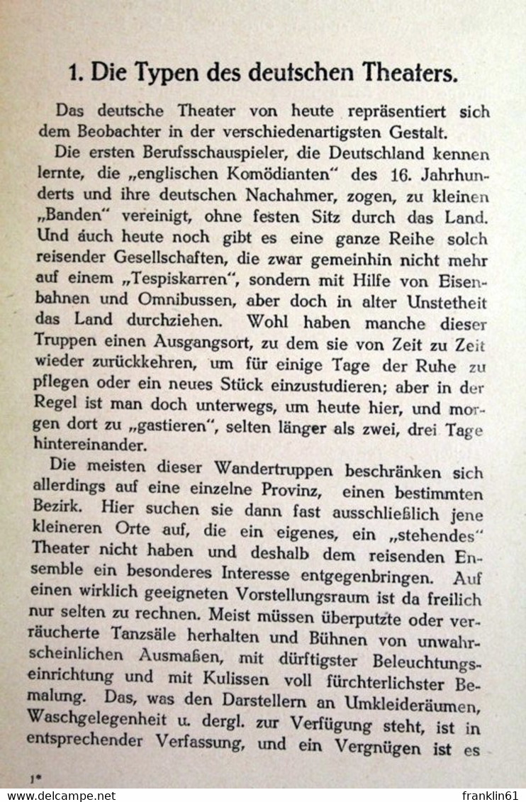 Kunst Und Volk. Heft 1. Der Moderne Theaterbetrieb. - Theater & Tanz