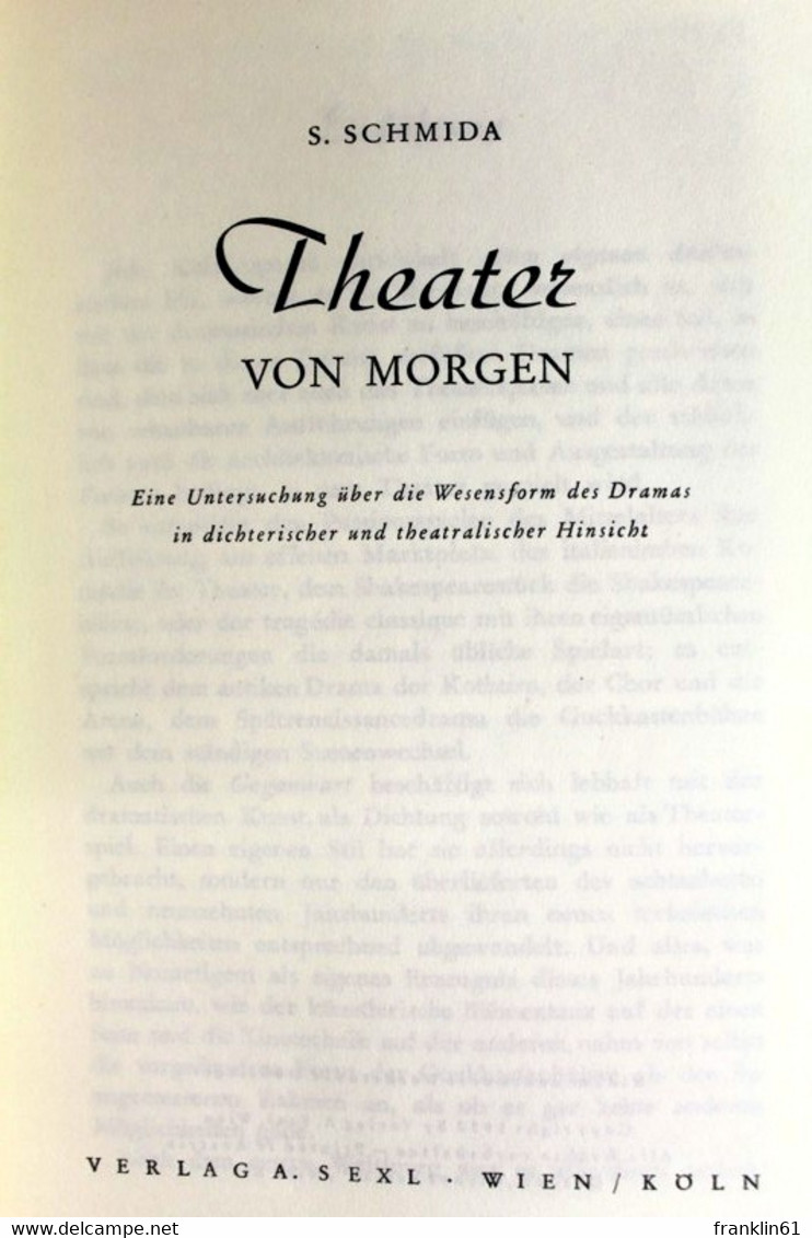 Theater Von Morgen. - Theater & Tanz