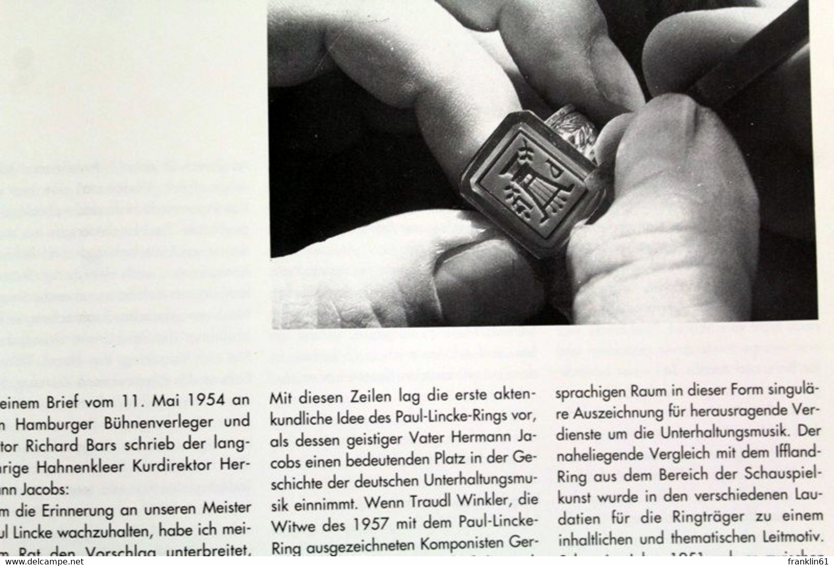 Der Paul-Lincke-Ring. Eine Dokumentation. - Musica