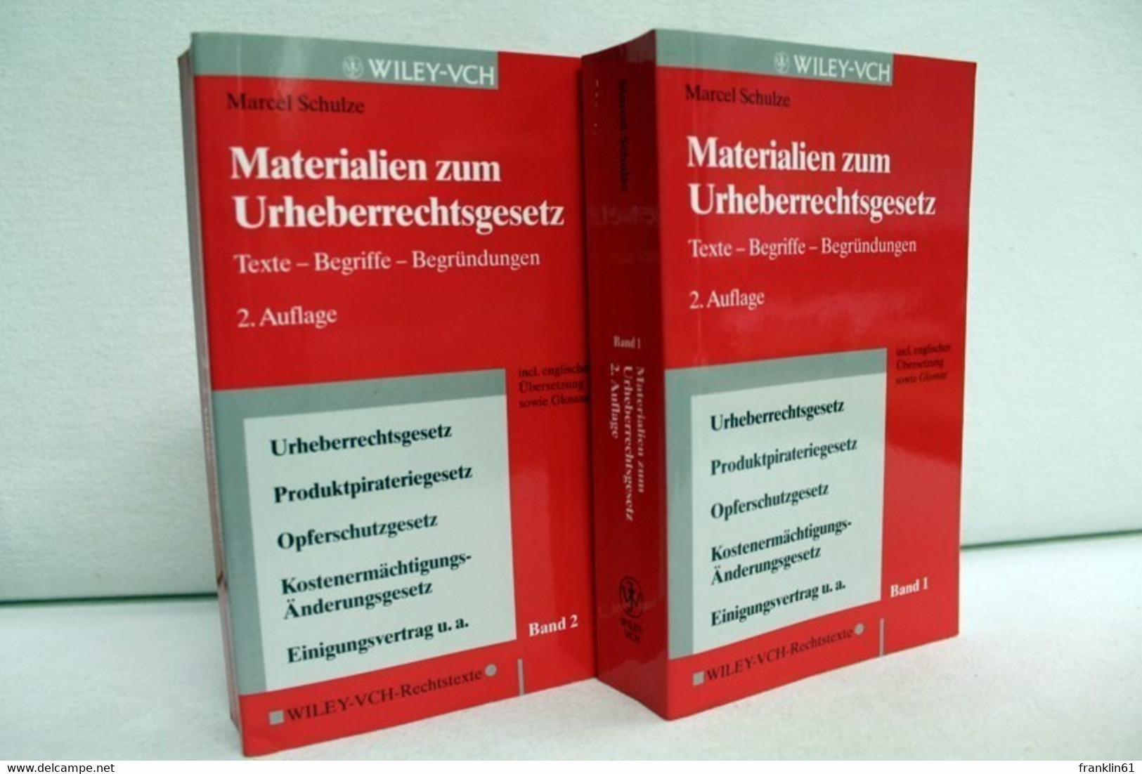 Materialien Zum Urheberrechtsgesetz : Band 1 Und 2 - Diritto