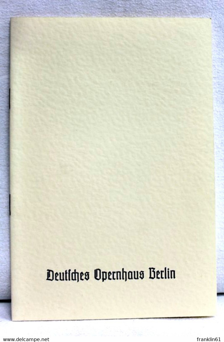 Deutsches Opernhaus Berlin. Der Vorhang. Schwarzer Peter. Eine Oper Für Kleine Und Große Leute. - Teatro & Danza