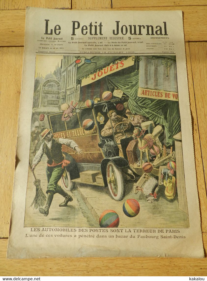 Le Petit Journal 1909 Automobiles Des Postes Jouets Faubourg Saint Denis / Un Réserviste Arrive A La Caserne - 1900-1949