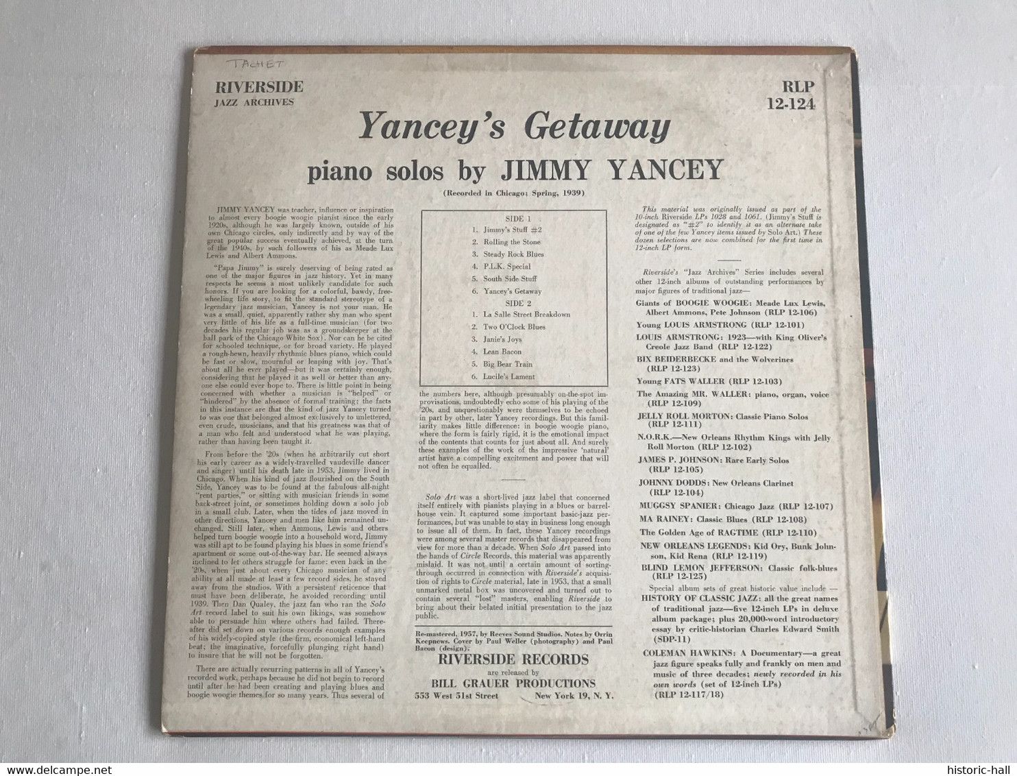 JIMMY YANCEY’S - Yancey’s Getaway - LP - 1957 - US Press - Blues