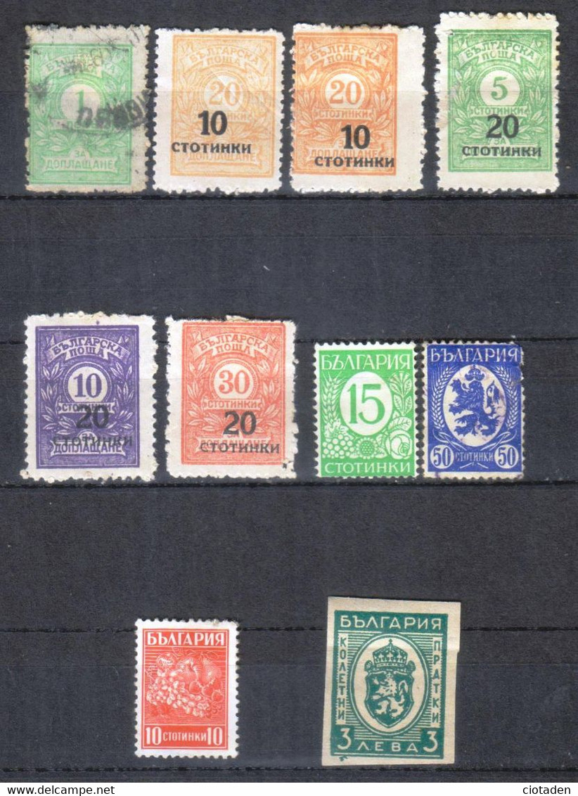 Bulgarie - 1915 & 1936 à 1940 - 11 Timbres - Otros & Sin Clasificación