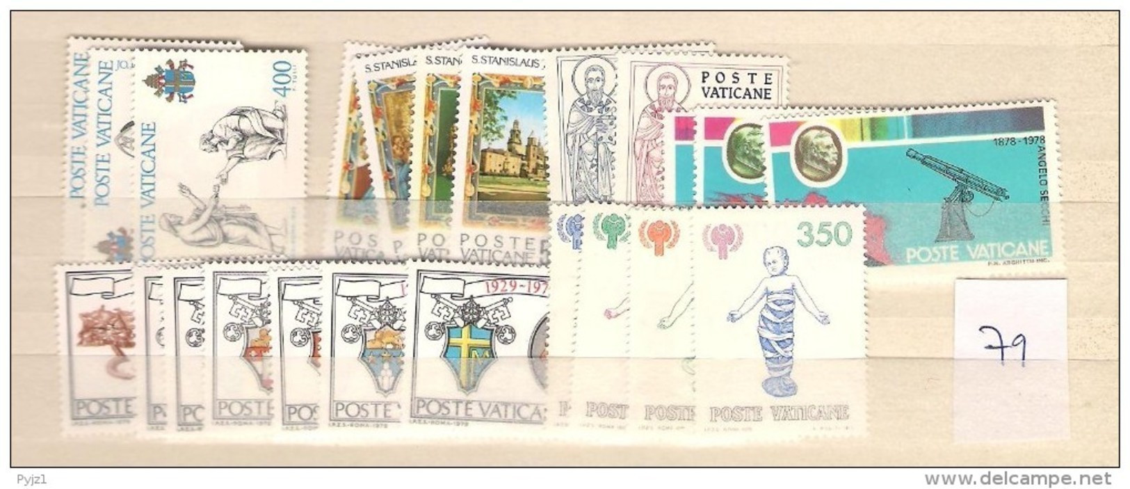 1979 MNH Vaticano, Vatikanstaat, Year Collection, Postfris** - Volledige Jaargang