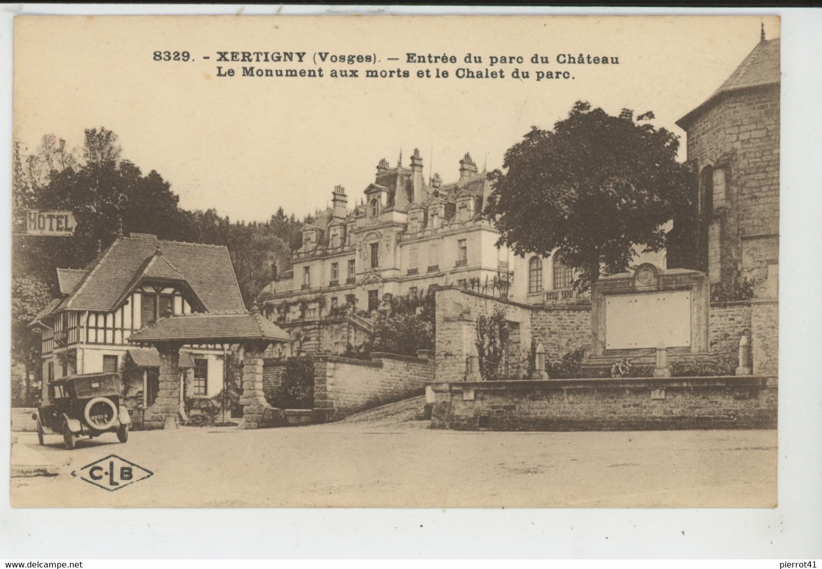 XERTIGNY - Entrée Du Parc Du Château - Le Monument Aux Morts Et Le Chalet Du Parc - Xertigny
