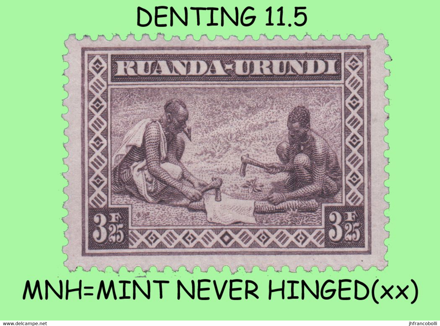 1937 ** RUANDA-URUNDI = RU 102 MNH ETHNIC SET POT PREPARATION ( BLOCK X 4 STAMPS WITH ORIGINAL GUM ) - Ongebruikt