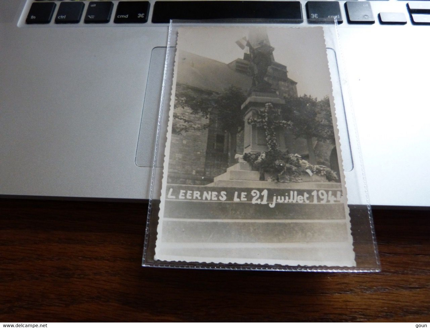 Carte Photo Leernes Monument 21 Juillet 1944 - Fontaine-l'Eveque