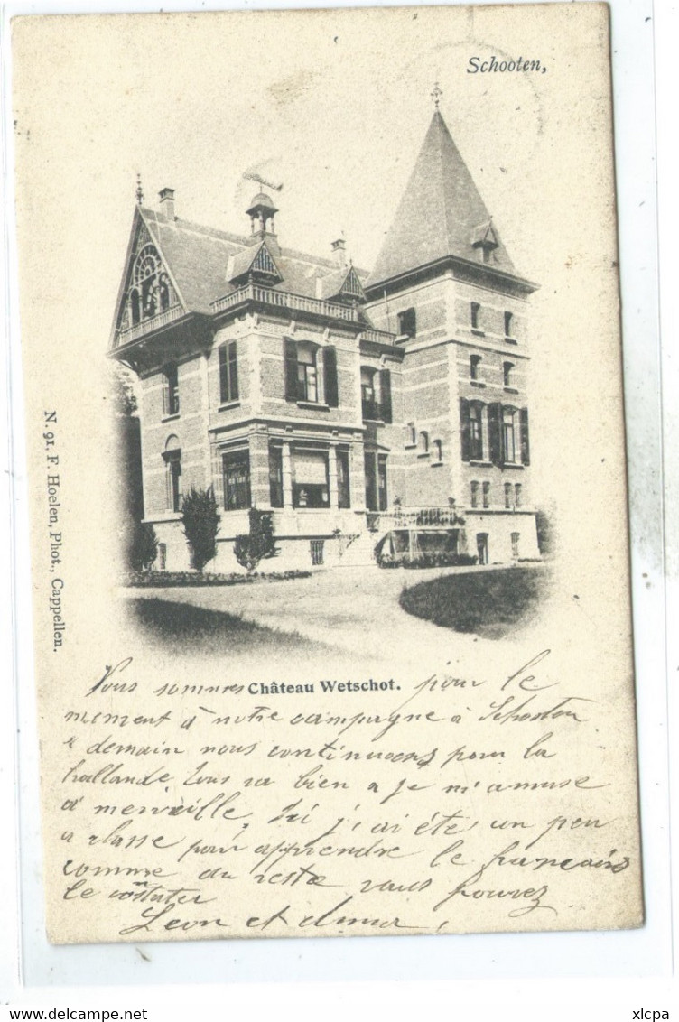 Schoten Schooten Château Wetschot Hoelen Nr 91 - Schoten