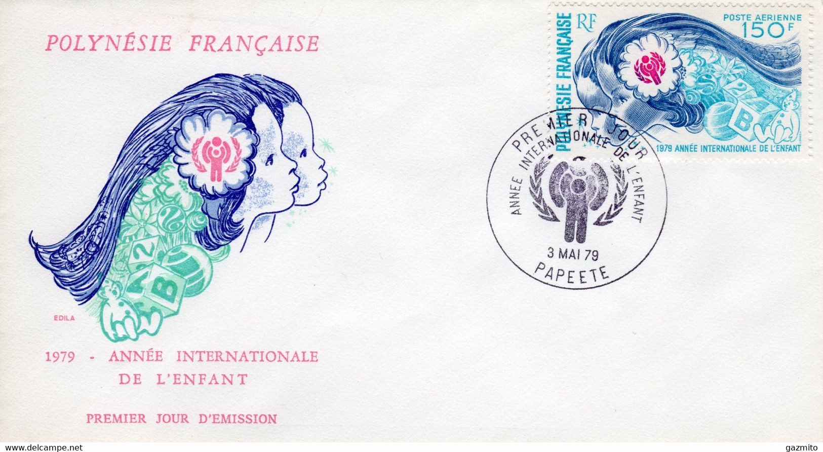 French Polynesia 1979, Year Of The Child, Toys, 1val FDC - Poupées