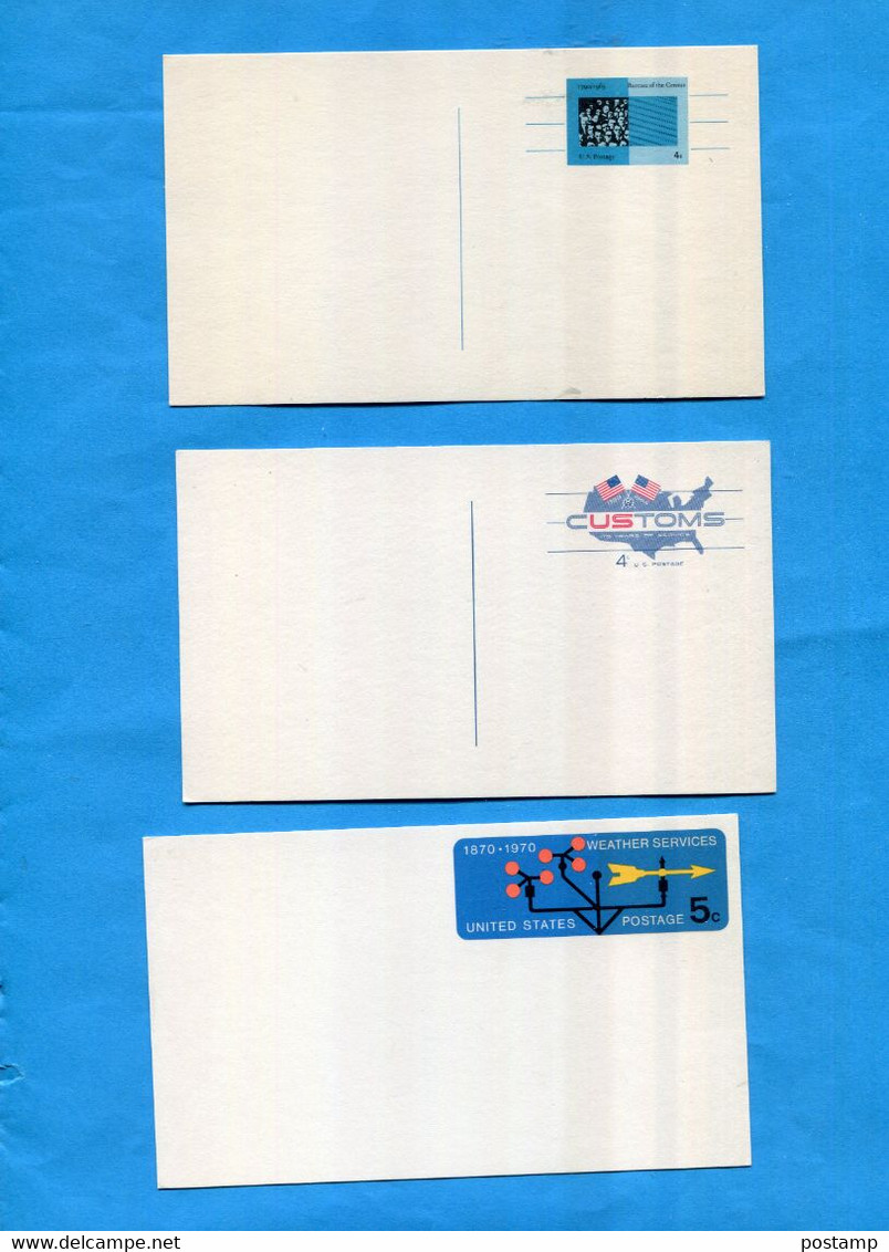 U S A*3 Cartes Entier Postal Stationnery Neuves  Années 1964 65+1970 - 1961-80