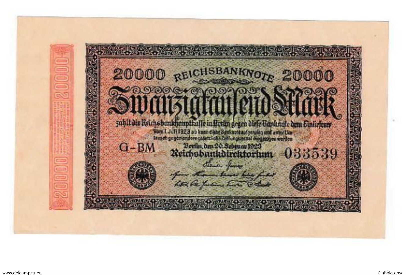 Germania - 20000 Marchi Del 1923    +++++++ - 20000 Mark