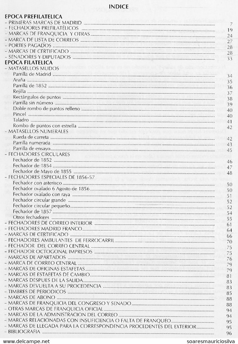 España Bibliografía 1989 Marcas Y Fechadores De Madrid Ramón Cortés De Haro Cuadernos De Filatelia Nº2 96 Paginas - Afstempelingen