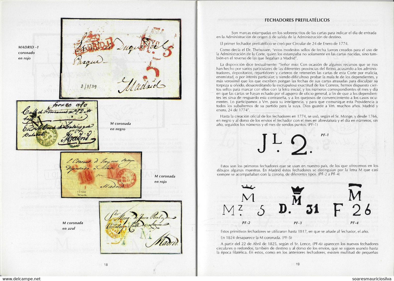 España Bibliografía 1989 Marcas Y Fechadores De Madrid Ramón Cortés De Haro Cuadernos De Filatelia Nº2 96 Paginas - Cancellations