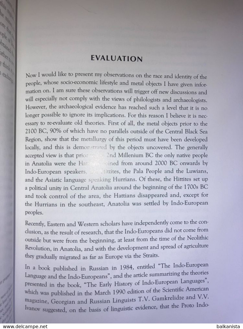 Metallurgists Of The Central Black Sea Region A New Perspectives On The Question Of The Indo-European Turkey Archaeology - Antiquité