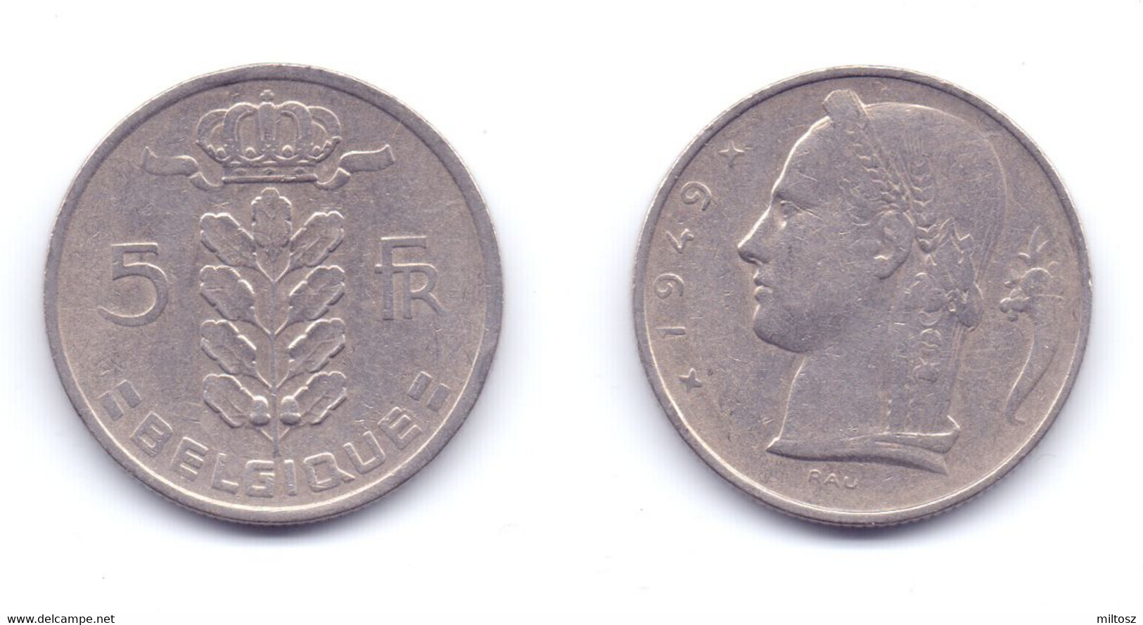 Belgium 5 Franc 1949 (legend In French) - 5 Franc