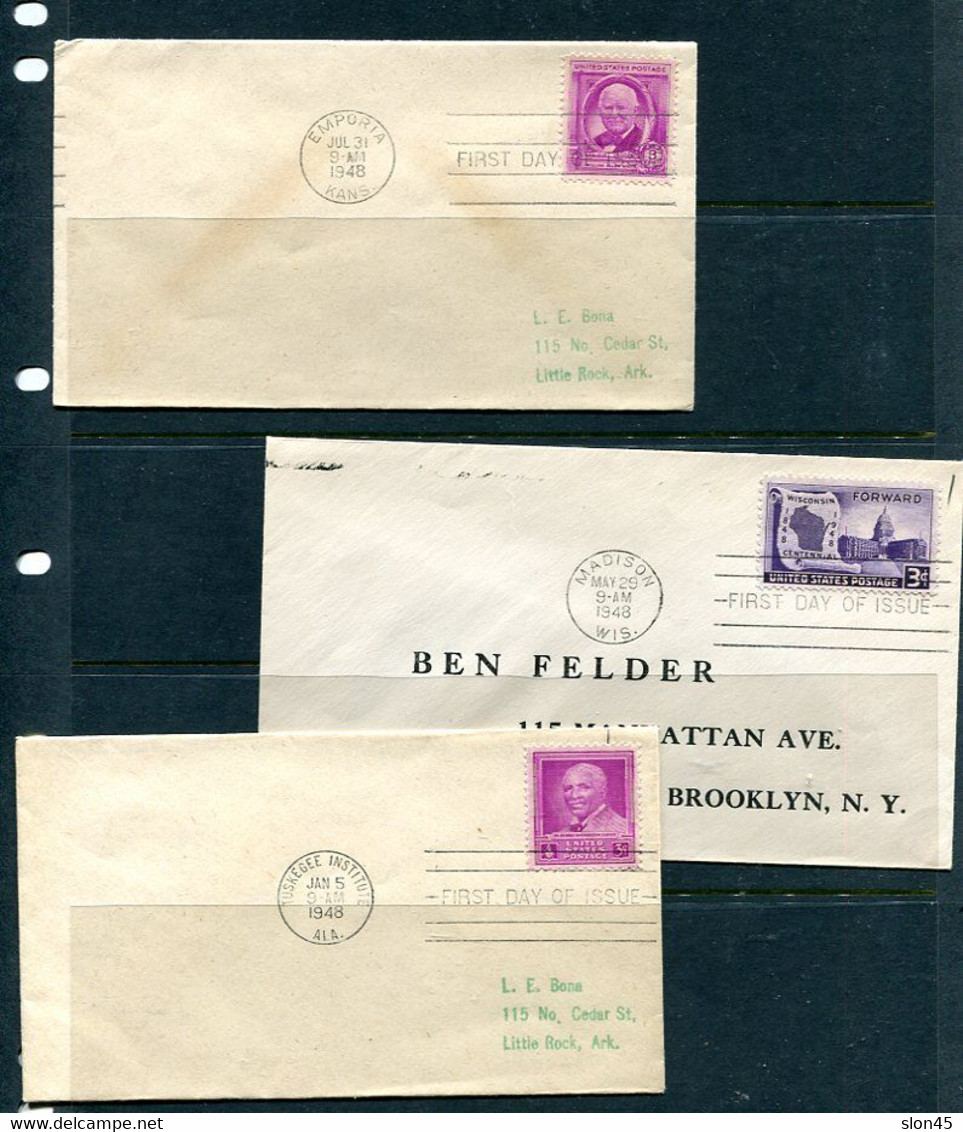 USA 1948/50  9 Covers First Day Issue Single Stamp 14013 - 1941-1950