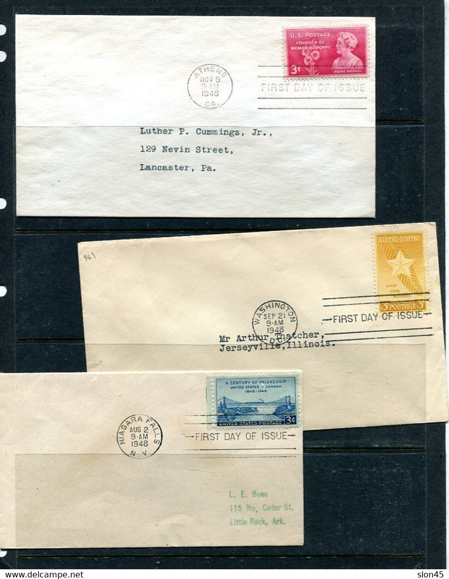 USA 1948/50  9 Covers First Day Issue Single Stamp 14013 - 1941-1950