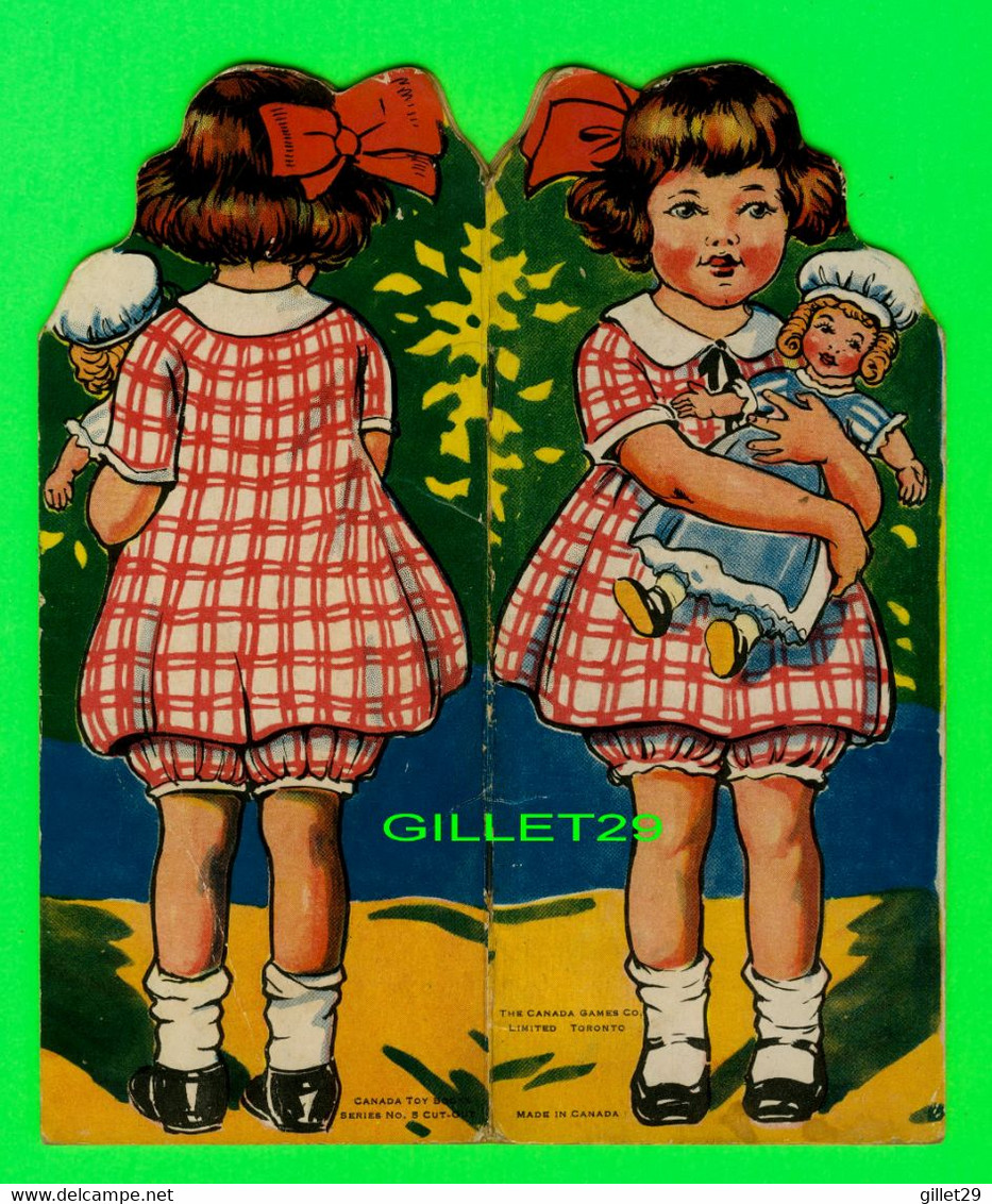 BOOK - DORA WITH HER DOLLS - 12 PAGES - CANADA TOY BOOKS SERIES No 5 CUT-OUT - - Livres Animés