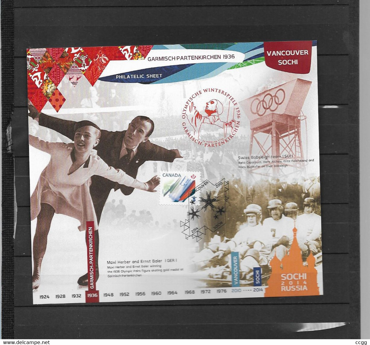 Olympische Spelen  Sochi 2014 , Souveniersblok Postfris - Winter 2014: Sotschi