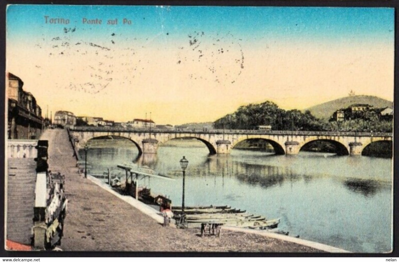 TORINO - PONTE SUL PO - VIAGG.  - F.P. - STORIA POSTALE - Fiume Po