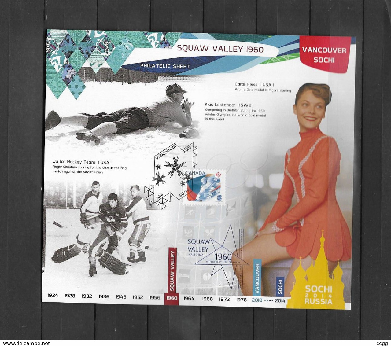 Olympische Spelen  Sochi 2014 , Souveniersblok Postfris - Winter 2014: Sochi