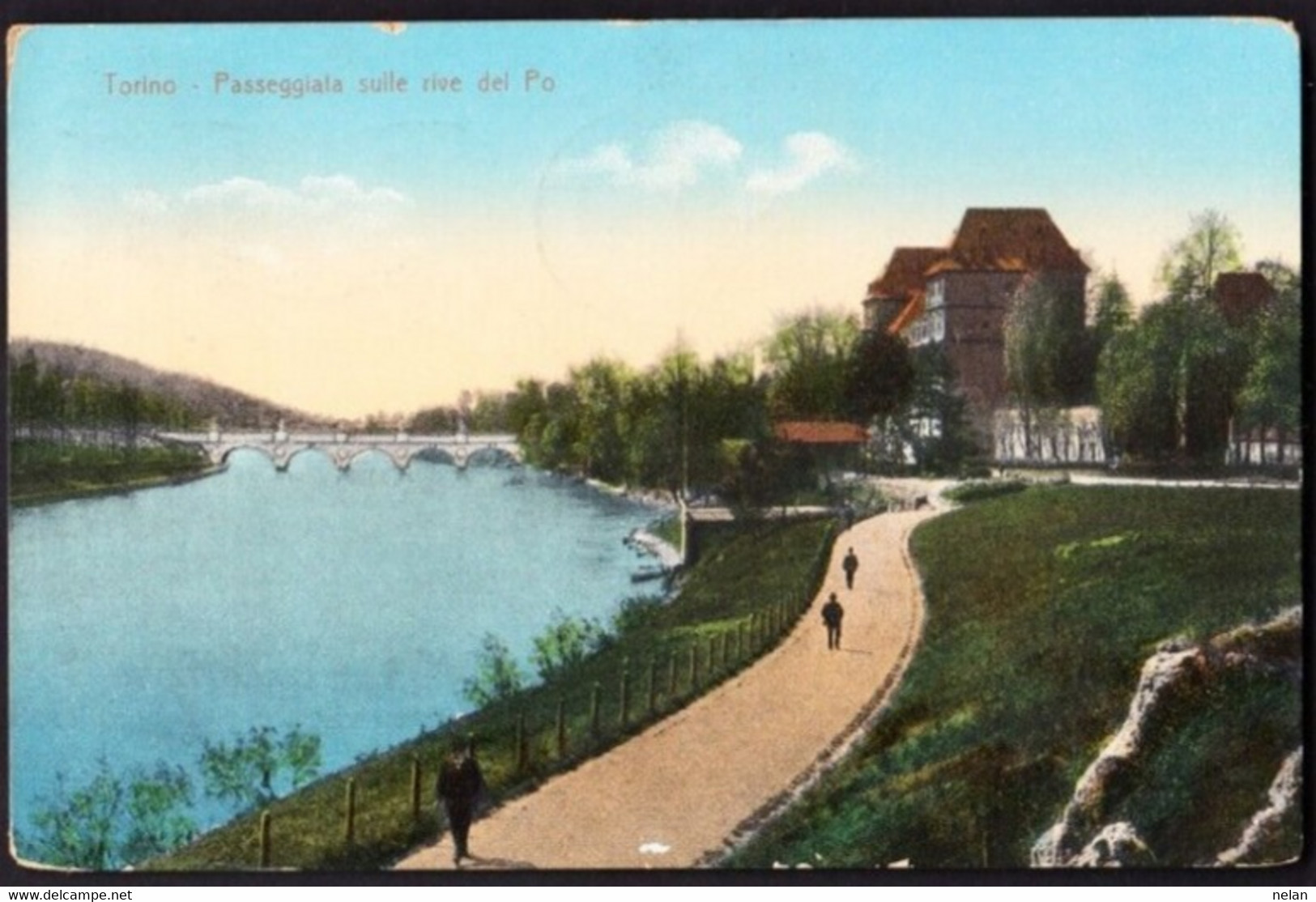 TORINO - PASSEGGIATA SULLE RIVE DEL PO - VIAGG.  - F.P. - STORIA POSTALE - Fiume Po