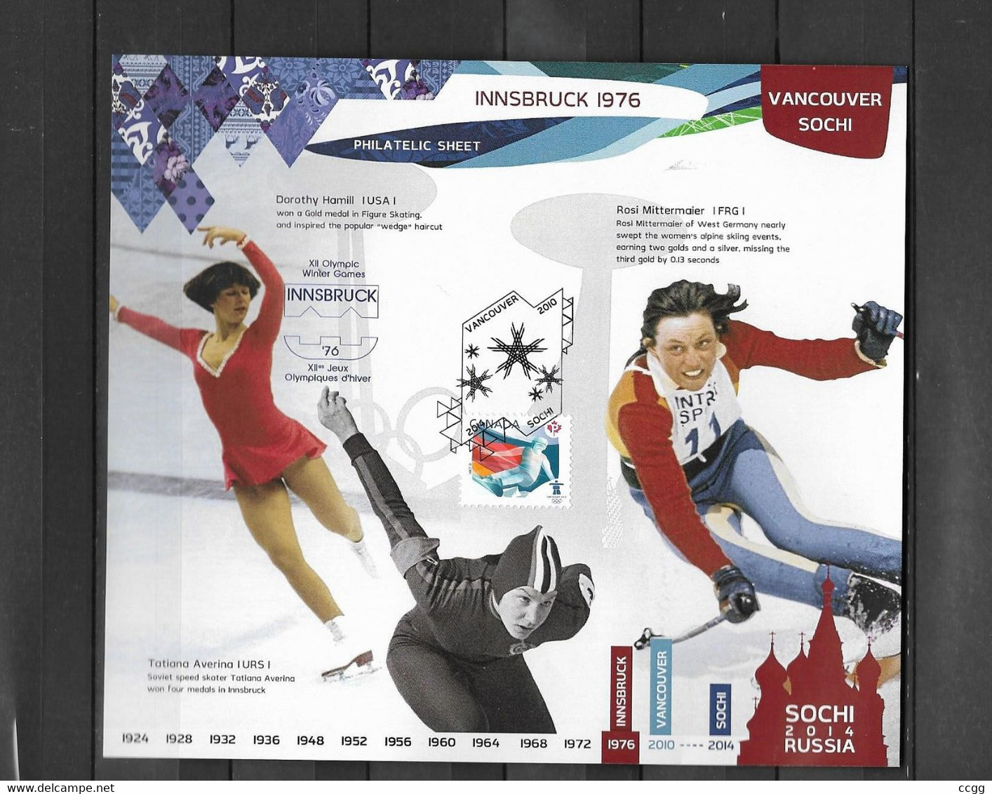 Olympische Spelen  Sochi 2014 , Souveniersblok Postfris - Inverno 2014: Sotchi