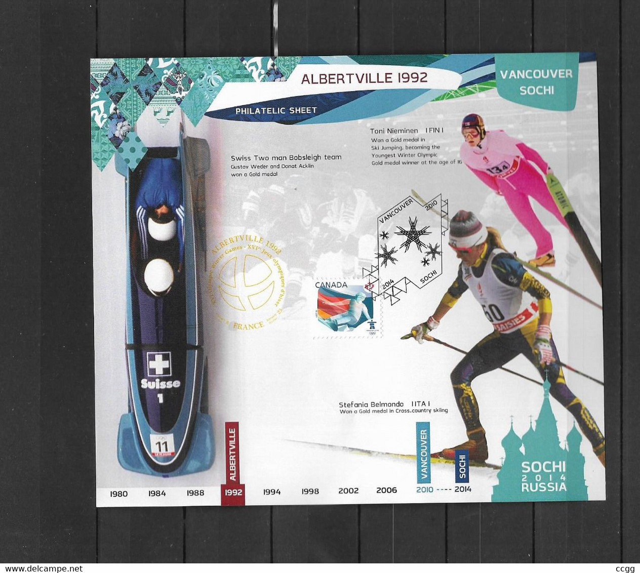 Olympische Spelen  Sochi 2014 , Souveniersblok Postfris - Winter 2014: Sotschi