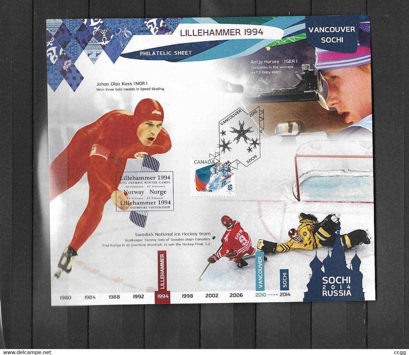 Olympische Spelen  Sochi 2014 , Souveniersblok Postfris - Winter 2014: Sotchi