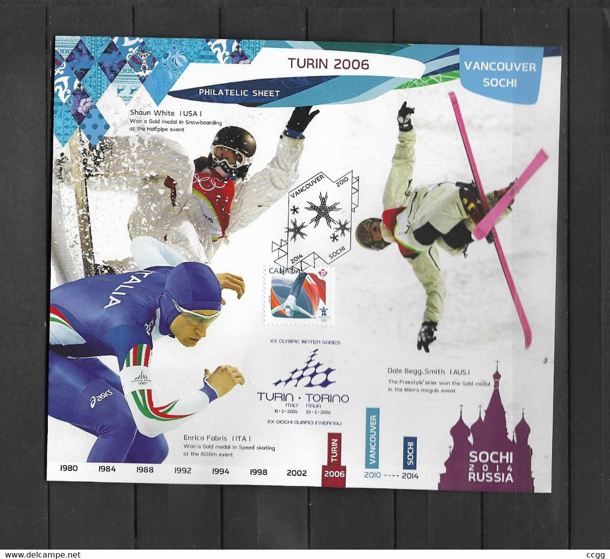 Olympische Spelen  Sochi 2014 , Souveniersblok Postfris - Winter 2014: Sotchi