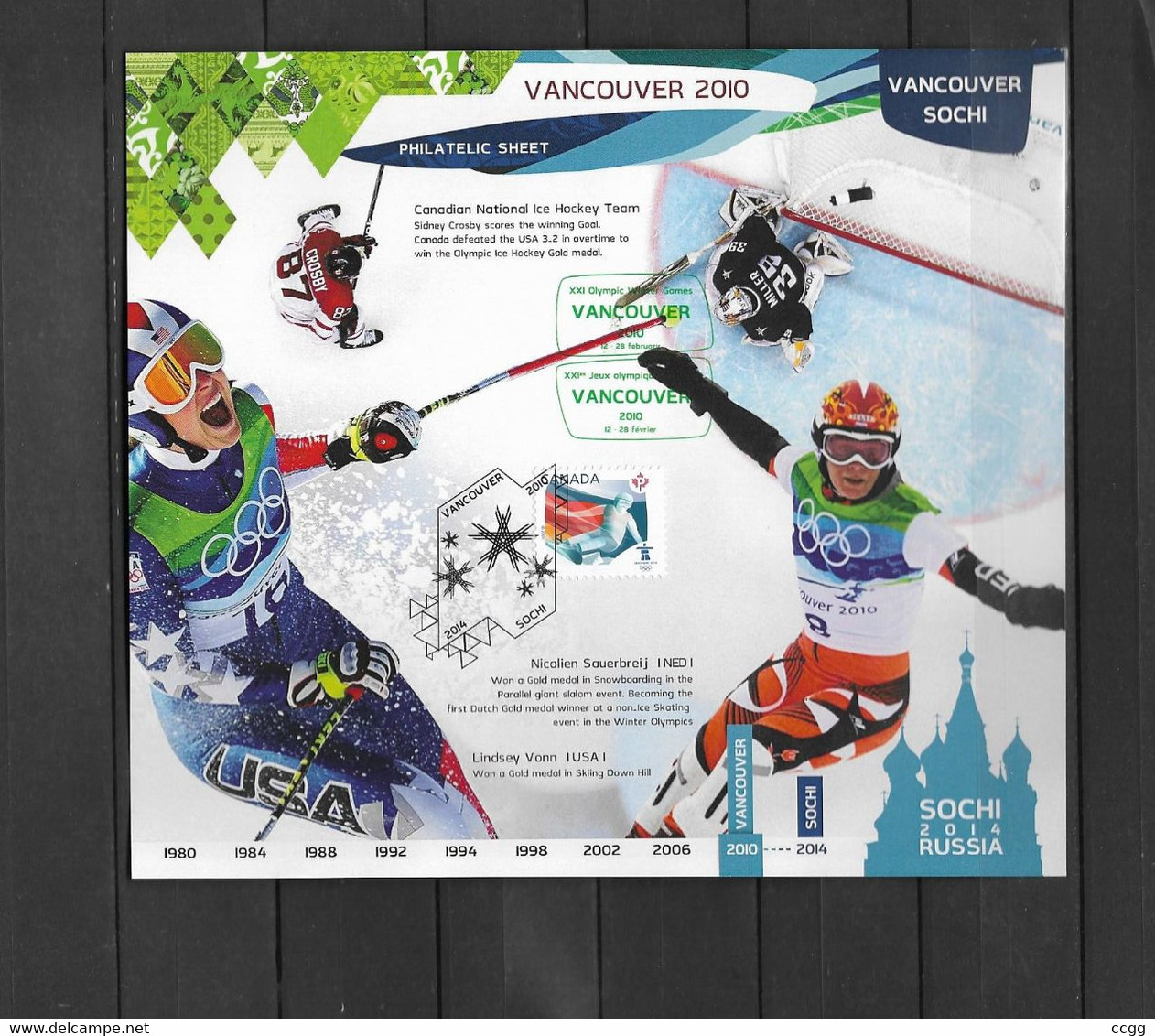 Olympische Spelen  Sochi 2014 , Souveniersblok Postfris - Winter 2014: Sochi