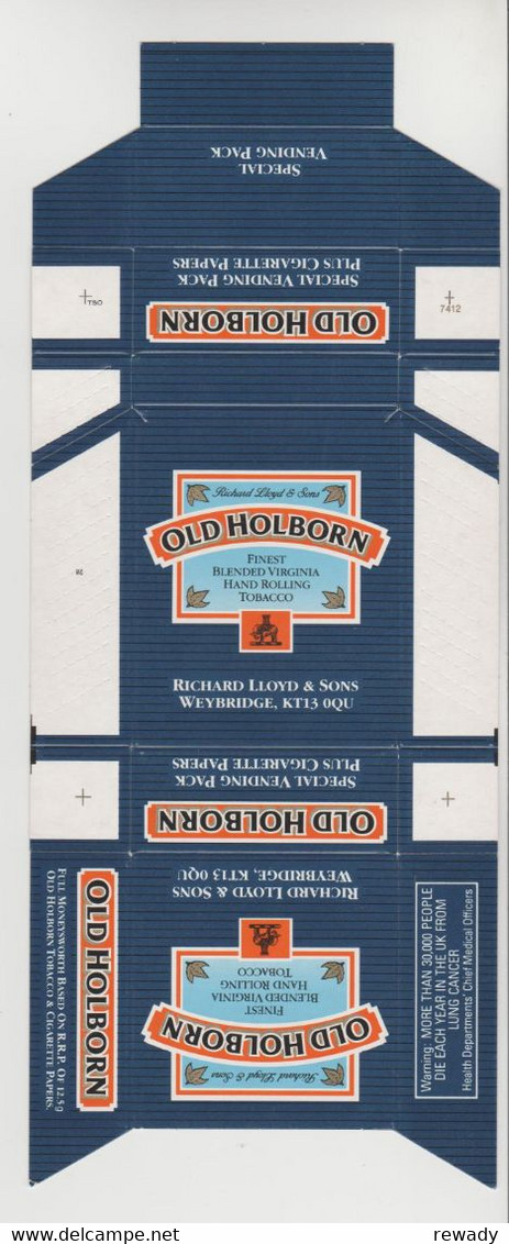 OLD HOLBORN - Special Vending Pack - Emballage Cartonne Cigarette - Sigarenkokers