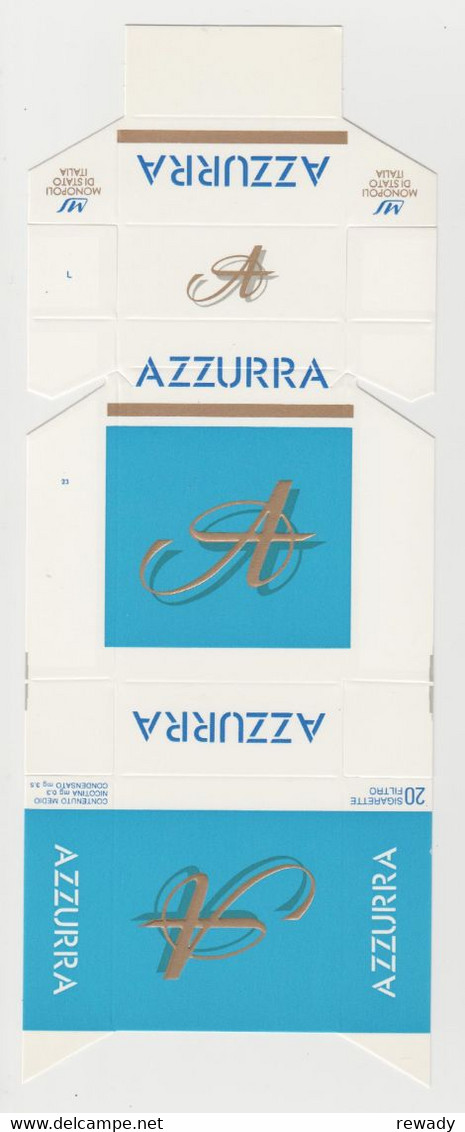 AZZURRA - Emballage Cartonne Cigarette - Contenitore Di Sigari