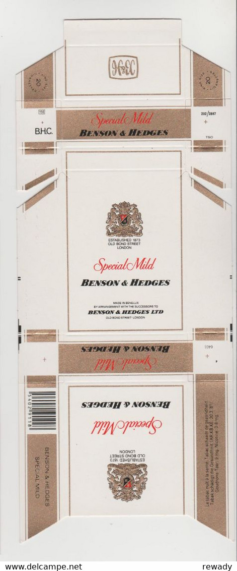 BENSON & HEDGES Special Mild - Emballage Cartonne Cigarette - Cigar Cases