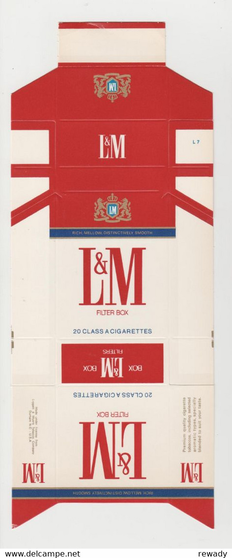 L&M Filter Box - Emballage Cartonne Cigarette - Étuis à Cigares