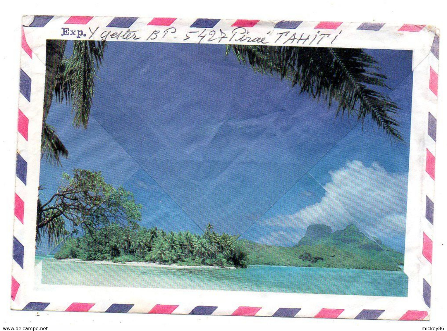 Polynésie Française--1982- Lettre Illustrée De PAPEETE  Pour ROPPE -90 ...tp  Poisson  Seul Sur Lettre..... ....à Saisir - Cartas & Documentos